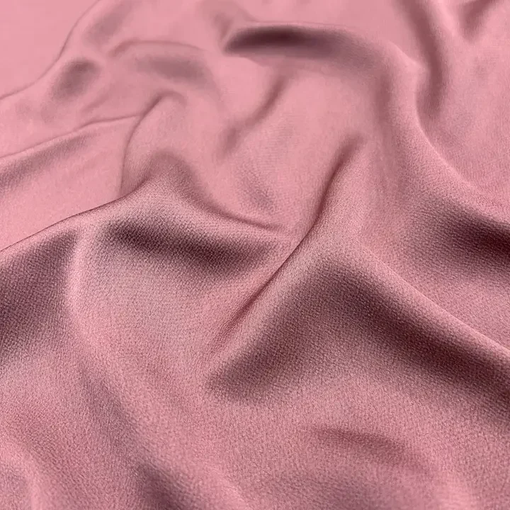 Satin Grainé Rose Fonce