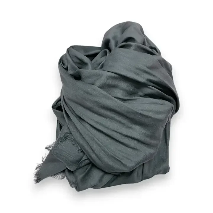 Echarpe unie en modal pur Gris Fonce 1.webp
