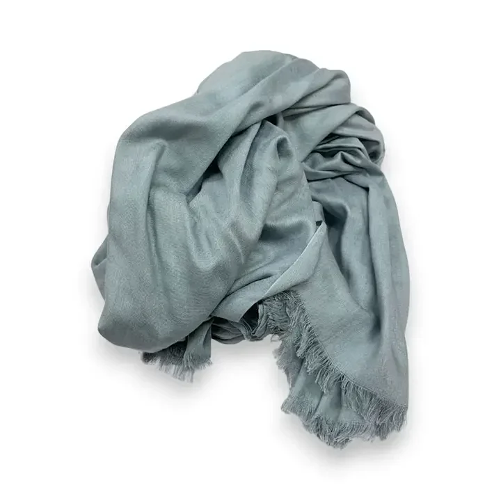 Echarpe unie en modal pur Gris clair 1.webp