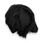 Echarpe unie en modal pur Noir 1.webp