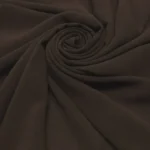 Grand Foulard Uni en Chiffon Brun Fonce 1.webp