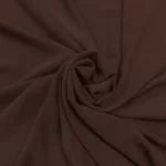 Grand Foulard Uni en Chiffon Chocolat 1.webp